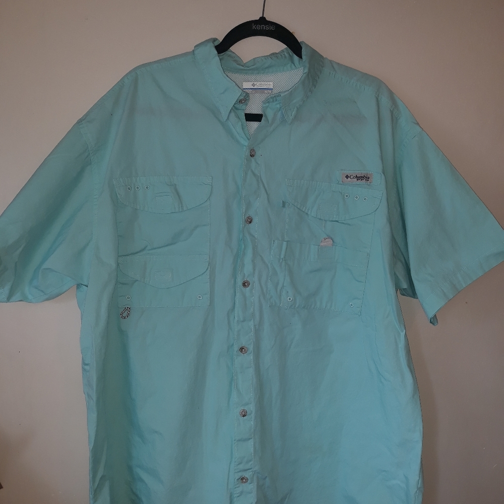 Columbia Mens PFG size XL Color: Golf Stream